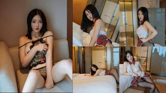 _嫩模唐婉儿Lucky私房薄纱情趣内衣配无内黑丝完美诱惑写真